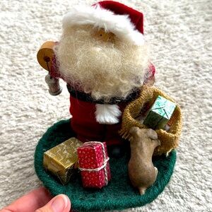 Vintage Lizzie High Little Santa Christmas w/Dog Figurine-10th Anniversary 1995